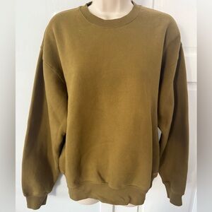 Aritzia TNA Women Earthy Brown Crewneck Sweater